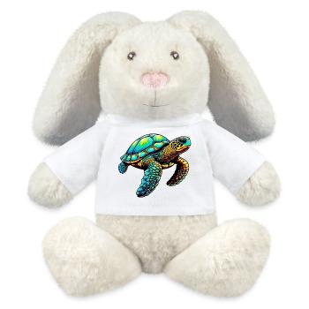Turtle - MiniFeet® RecycelHase® Bunny Cream - white - Front