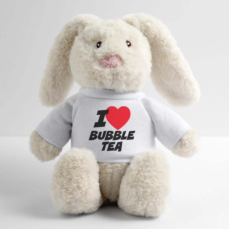 Ich liebe Bubble Tea MiniFeet® RecycelHase® Creme