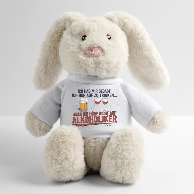 Witziger Trinkspruch mit Bier & Wein MiniFeet® RecycelHase® Creme