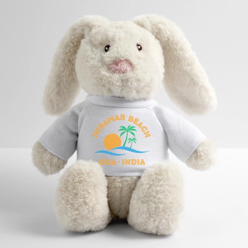 PLAGE DE MIRAM, GOA, INDE Lapin en peluche recyclé MiniFeet® Crème