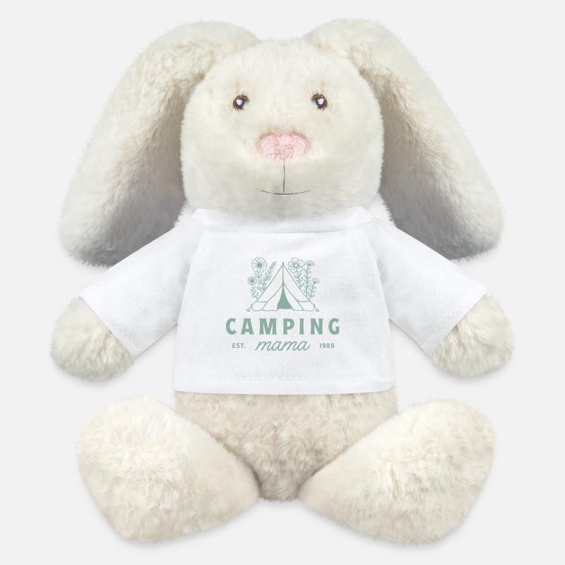 Camping Mama Mama Camper Mama Ästhetik - MiniFeet® RecycelHase® Creme - Weiß