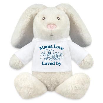 Mom Love Maternity Personalized Mom Gift - MiniFeet® RecycelHase® Bunny Cream - white - Front