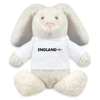 angleterre - Lapin en peluche recyclé MiniFeet® Crème - blanc - Devant