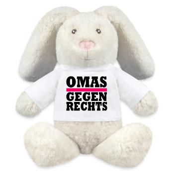 Omas Gegen Rechts - MiniFeet® RecycelHase® Creme - Weiß - Vorne