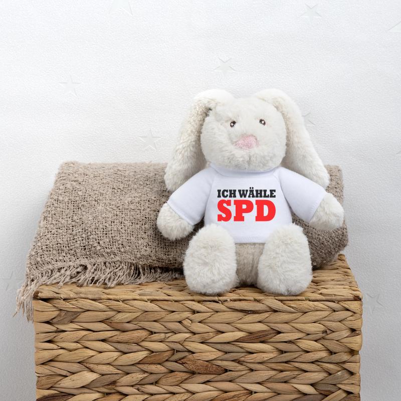 Ich wähle spd MiniFeet® RecycelHase® Creme