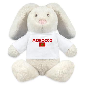 Maroc - Lapin en peluche recyclé MiniFeet® Crème - blanc - Devant