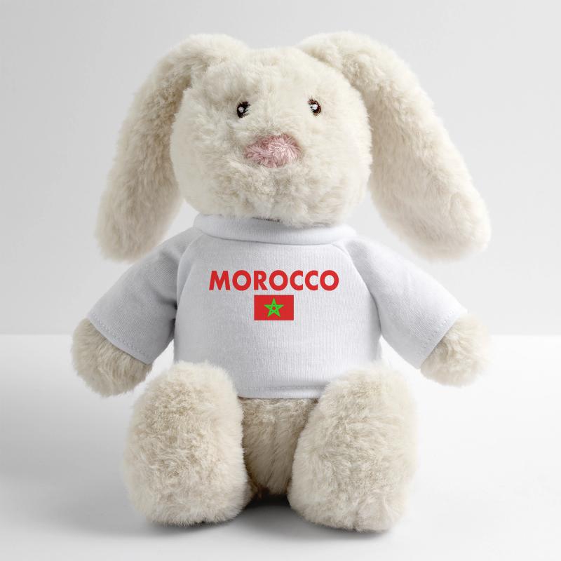 Maroc Lapin en peluche recyclé MiniFeet® Crème