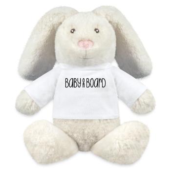 Bébé à bord - Lapin en peluche recyclé MiniFeet® Crème - blanc - Devant