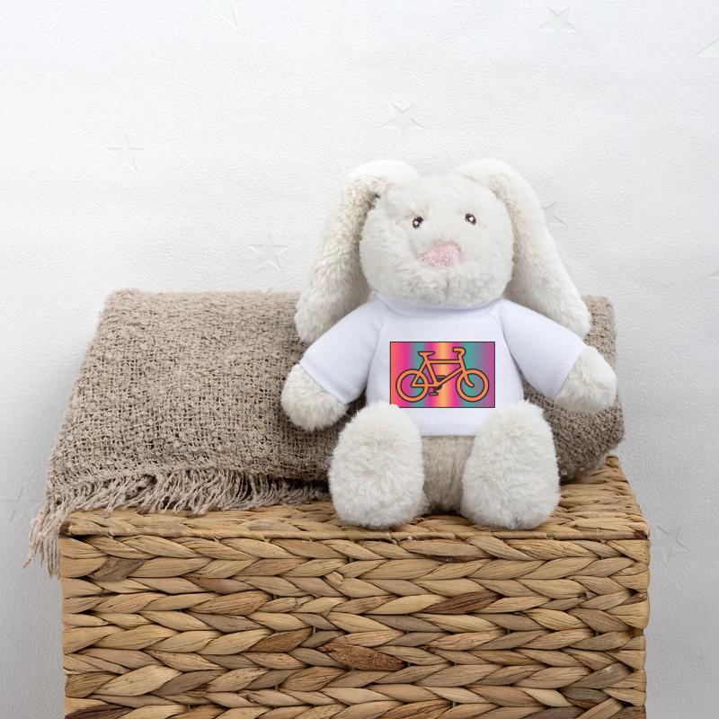 VÉLO. CYCLISME. Lapin en peluche recyclé MiniFeet® Crème