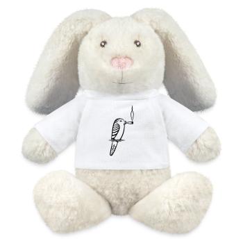 wellensittich joint kiffen - MiniFeet® RecycelHase® Bunny Cream - white - Front