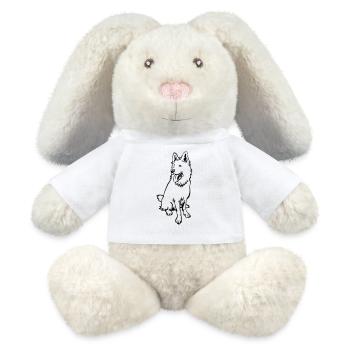 Berger suisse - Lapin en peluche recyclé MiniFeet® Crème - blanc - Devant