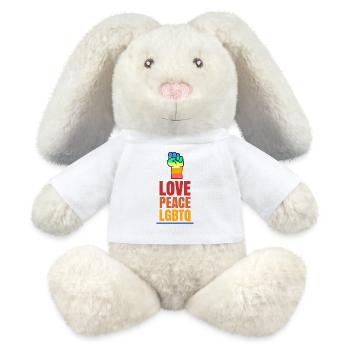 Liebe Statement Homosexuell Menschenrechte Lgbt - MiniFeet® RecycelHase® Creme - Weiß - Vorne