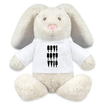 Variétés de crème glacée - Lapin en peluche recyclé MiniFeet® Crème - blanc - Devant
