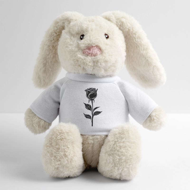 Conception simple de la rose Lapin en peluche recyclé MiniFeet® Crème