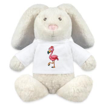 Flamant - Lapin en peluche recyclé MiniFeet® Crème - blanc - Devant
