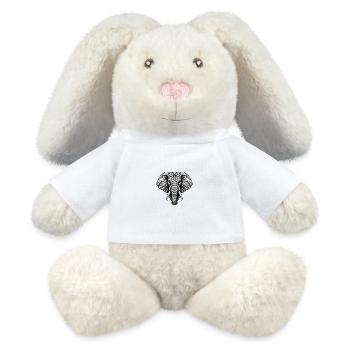 Elephant Head - MiniFeet® RecycelHase® Bunny Cream - white - Front