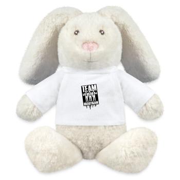 Team Bräutigam Polterhochzeit - MiniFeet® RecycelHase® Creme - Weiß - Vorne
