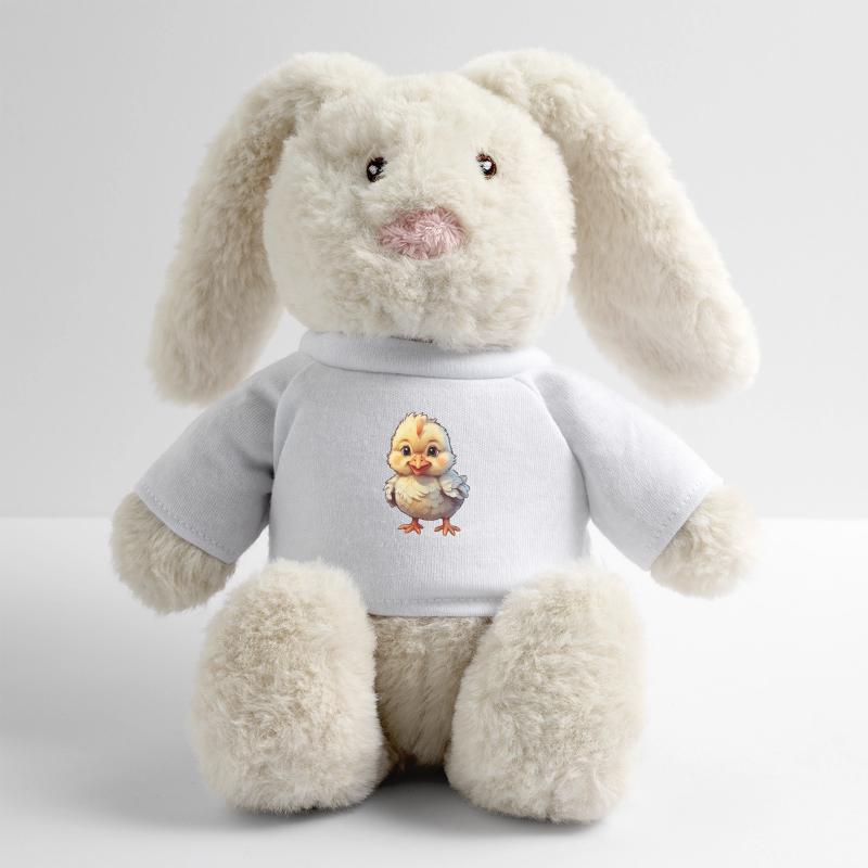 Petit poussin mignon Lapin en peluche recyclé MiniFeet® Crème