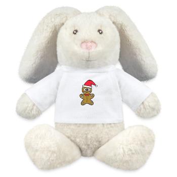 Gingerbread man - MiniFeet® RecycelHase® Bunny Cream - white - Front