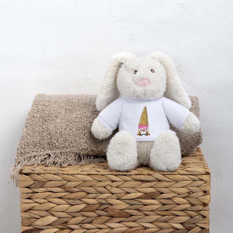 Zwerg mit Eiswaffel - Wichtel mit Eis MiniFeet® RecycelHase® Creme