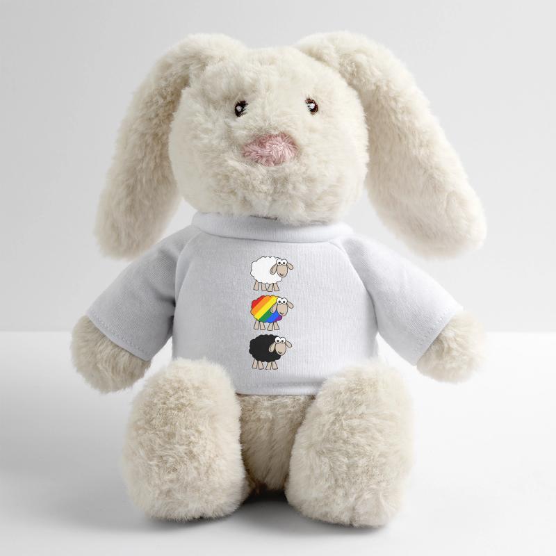 Regenbogen Schaf MiniFeet® RecycelHase® Creme