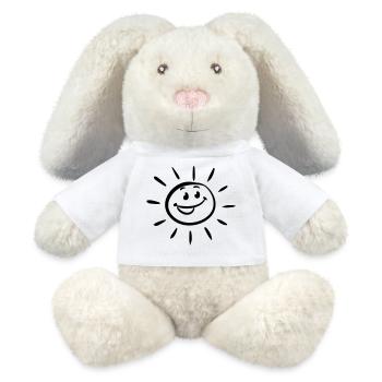 Sommer Sonne Sonnenschein - MiniFeet® RecycelHase® Creme - Weiß - Vorne