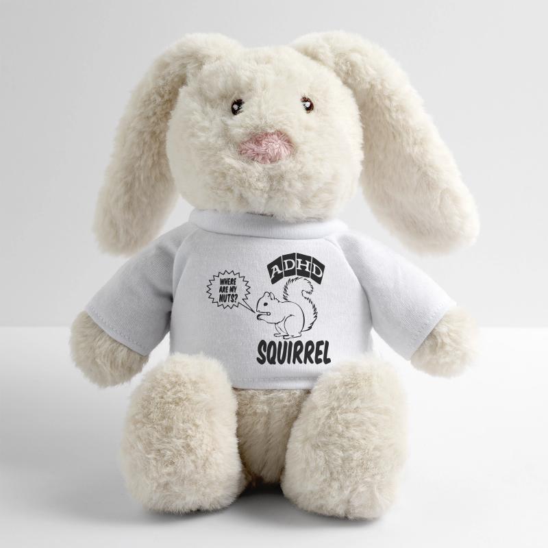 ADHD Squirrel ADHS Spruch Geschenk MiniFeet® RecycelHase® Creme