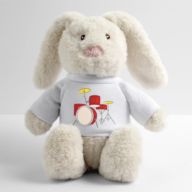 percussion Lapin en peluche recyclé MiniFeet® Crème