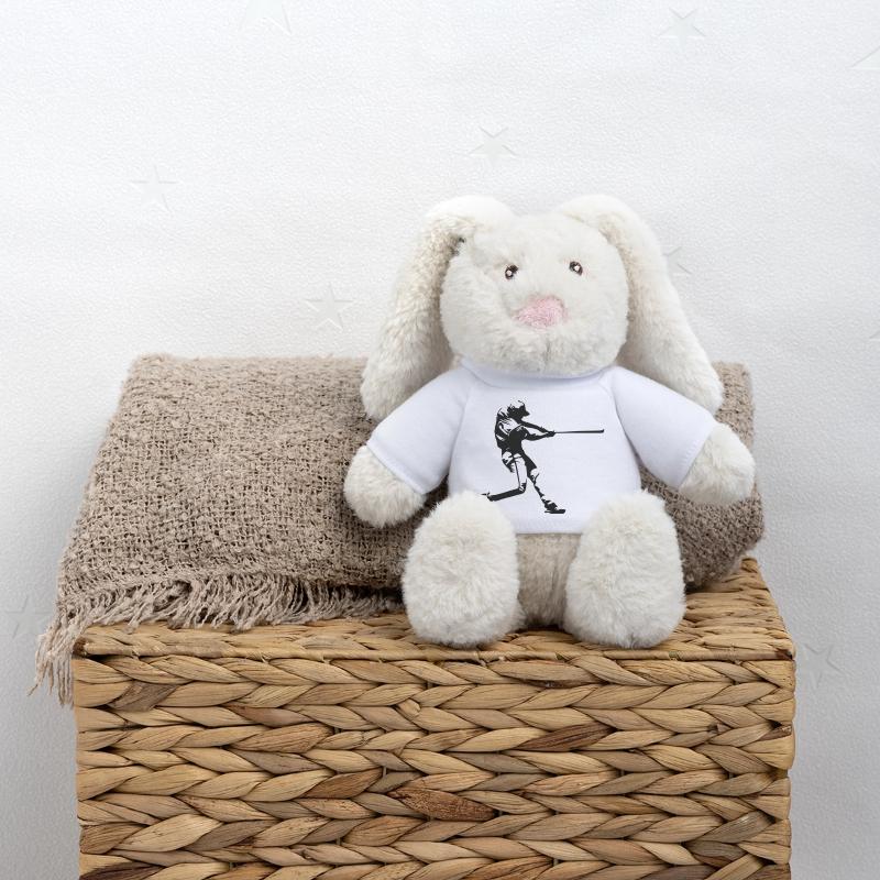 Conception de baseball Lapin en peluche recyclé MiniFeet® Crème