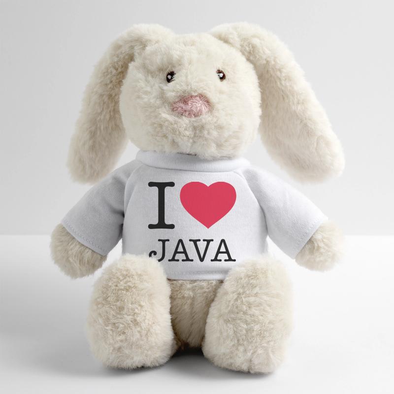I LOVE JAVA MiniFeet® RecycelHase® Creme