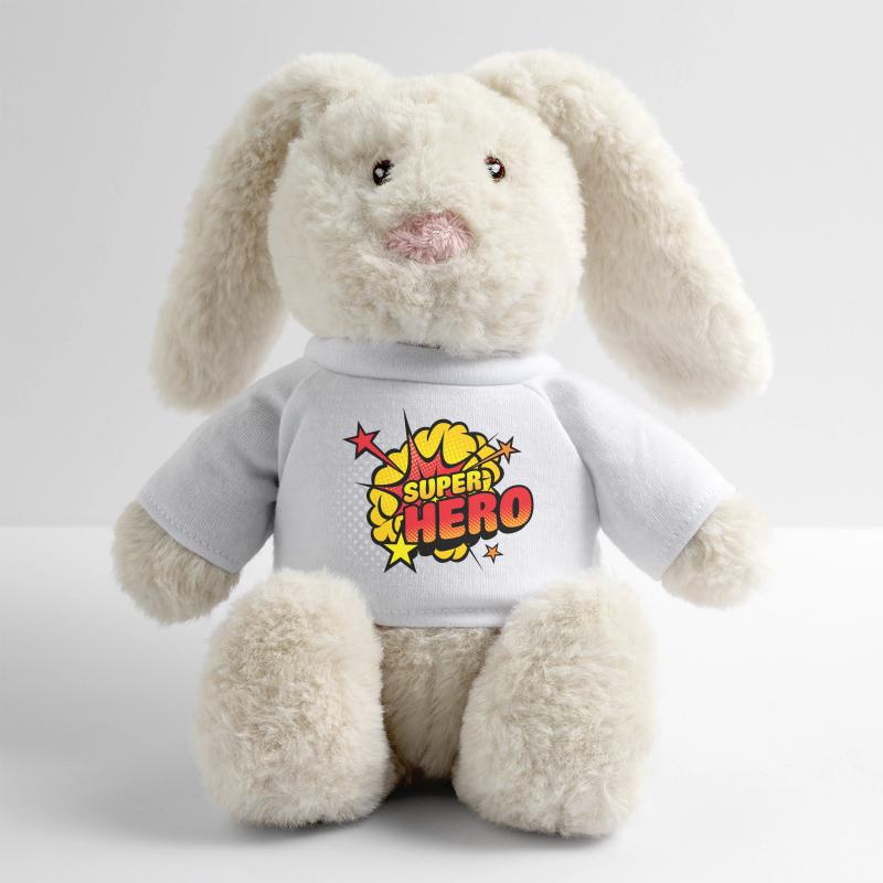 Superhelden Comic Explosion MiniFeet® RecycelHase® Creme