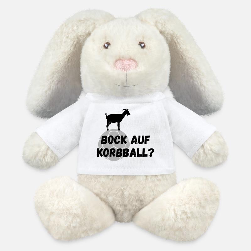 Bock auf Korbball - MiniFeet® RecycelHase® Creme - Weiß