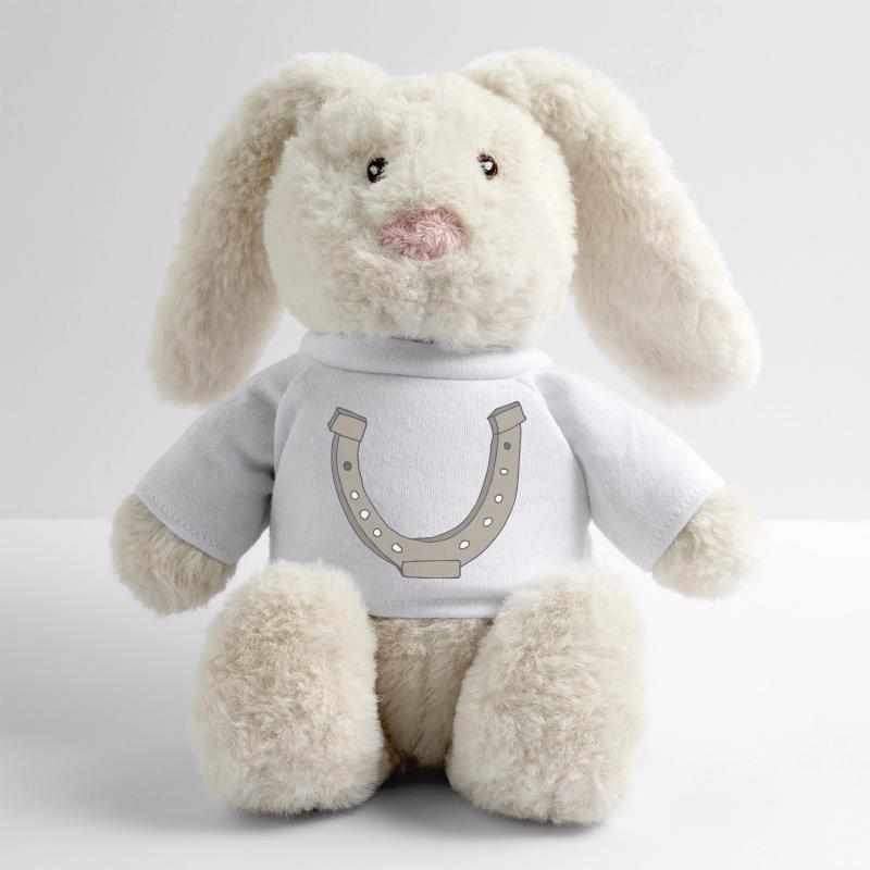fer à cheval Lapin en peluche recyclé MiniFeet® Crème