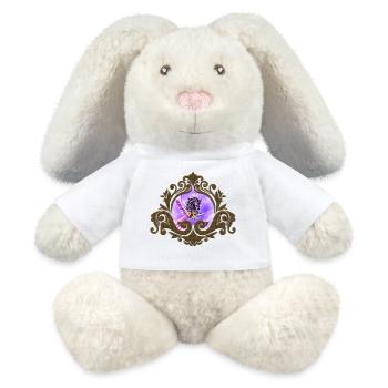 Elegantes buntes Wildpferd - MiniFeet® RecycelHase® Creme - Weiß - Vorne