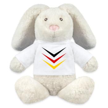 Germany Flag Sport Stripe - MiniFeet® RecycelHase® Bunny Cream - white - Front