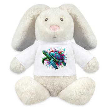 Turtle - MiniFeet® RecycelHase® Bunny Cream - white - Front