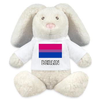 Bi Pride Flagge Berlin - MiniFeet® RecycelHase® Creme - Weiß - Vorne