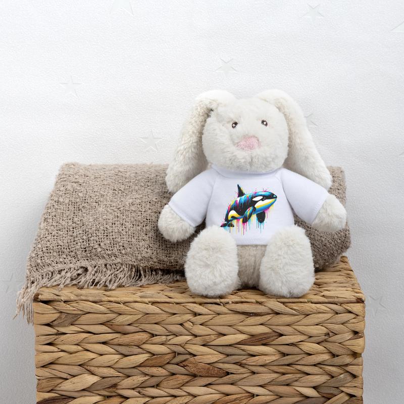 Orque Lapin en peluche recyclé MiniFeet® Crème