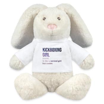 Kickboxing - Lapin en peluche recyclé MiniFeet® Crème - blanc - Devant