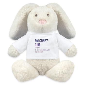 fauconnerie - Lapin en peluche recyclé MiniFeet® Crème - blanc - Devant
