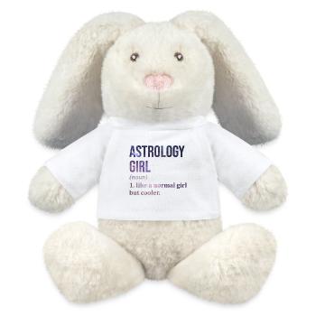 astrologie - Lapin en peluche recyclé MiniFeet® Crème - blanc - Devant