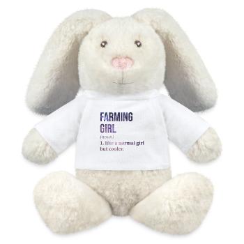 agriculture - Lapin en peluche recyclé MiniFeet® Crème - blanc - Devant