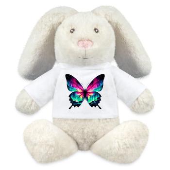 Schmetterling - MiniFeet® RecycelHase® Creme - Weiß - Vorne