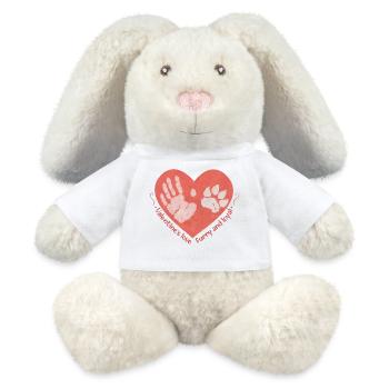 Valentinstag-Liebe: Pelzige und treue Kameradschaft - MiniFeet® RecycelHase® Creme - Weiß - Vorne