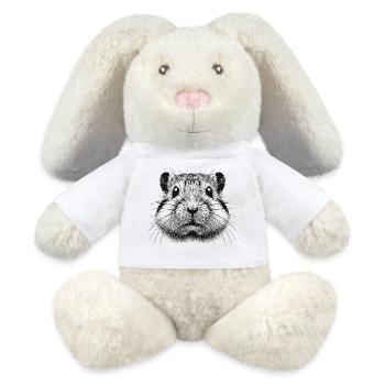 Hamster commun - Lapin en peluche recyclé MiniFeet® Crème - blanc - Devant