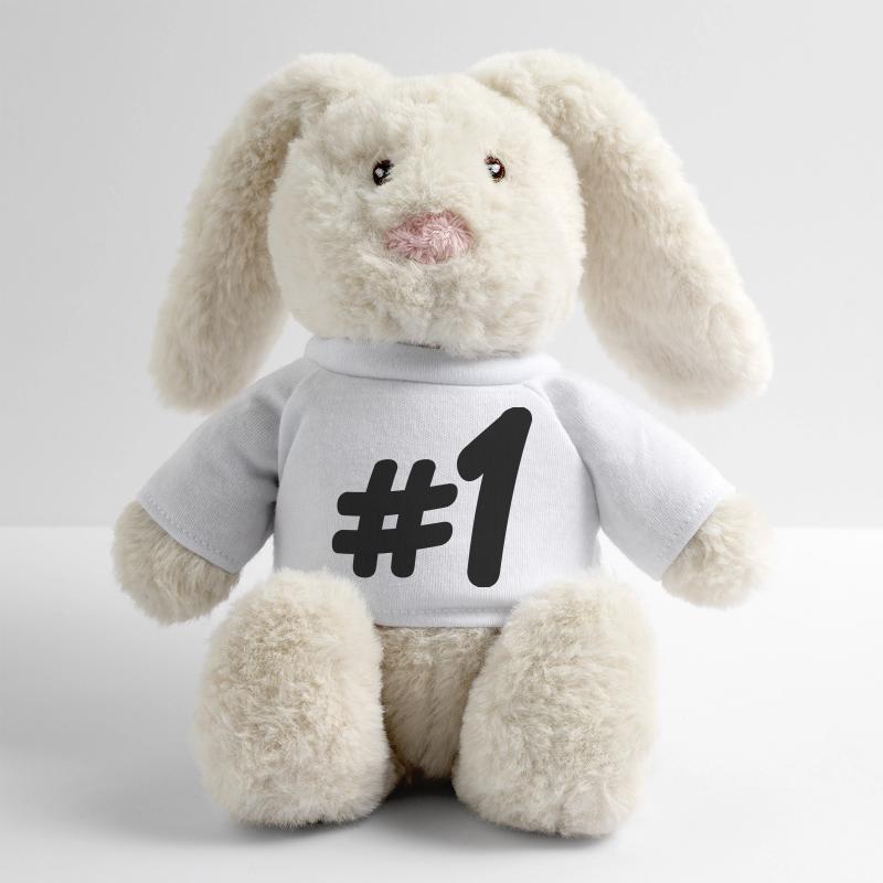 Numéro 1 # Lapin en peluche recyclé MiniFeet® Crème