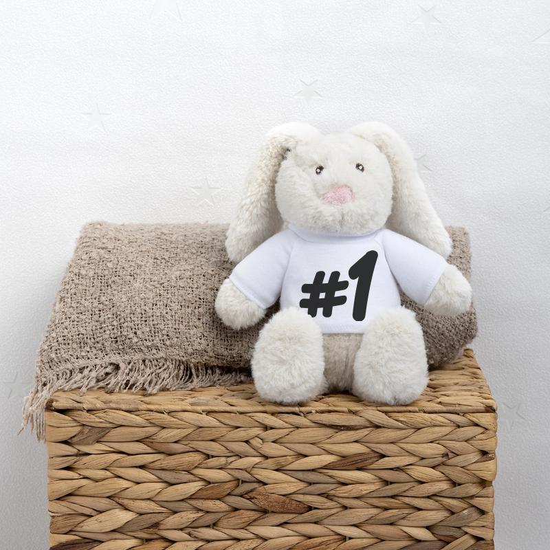 Numéro 1 # Lapin en peluche recyclé MiniFeet® Crème