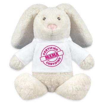 Mama - Lapin en peluche recyclé MiniFeet® Crème - blanc - Devant