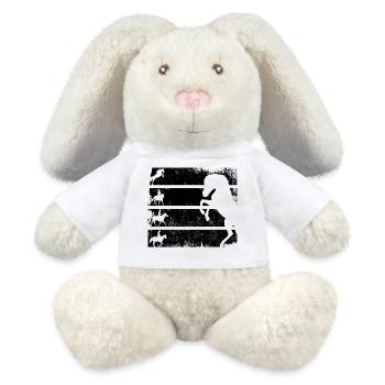 Sports équestres - Lapin en peluche recyclé MiniFeet® Crème - blanc - Devant