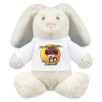 Chibi Anime Schrei und Stolz - MiniFeet® RecycelHase® Creme - Weiß - Vorne